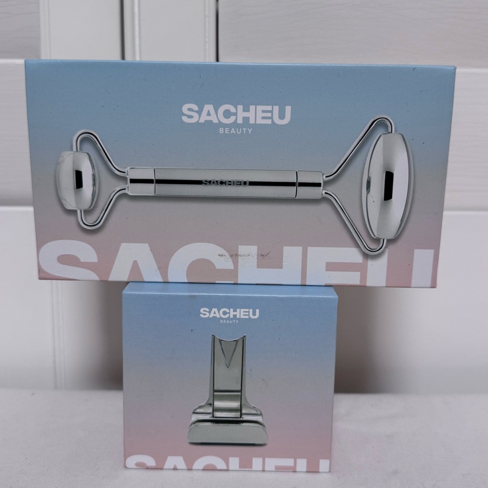 SOLD  Beauty Roller & Holder NWT Stainless Steel